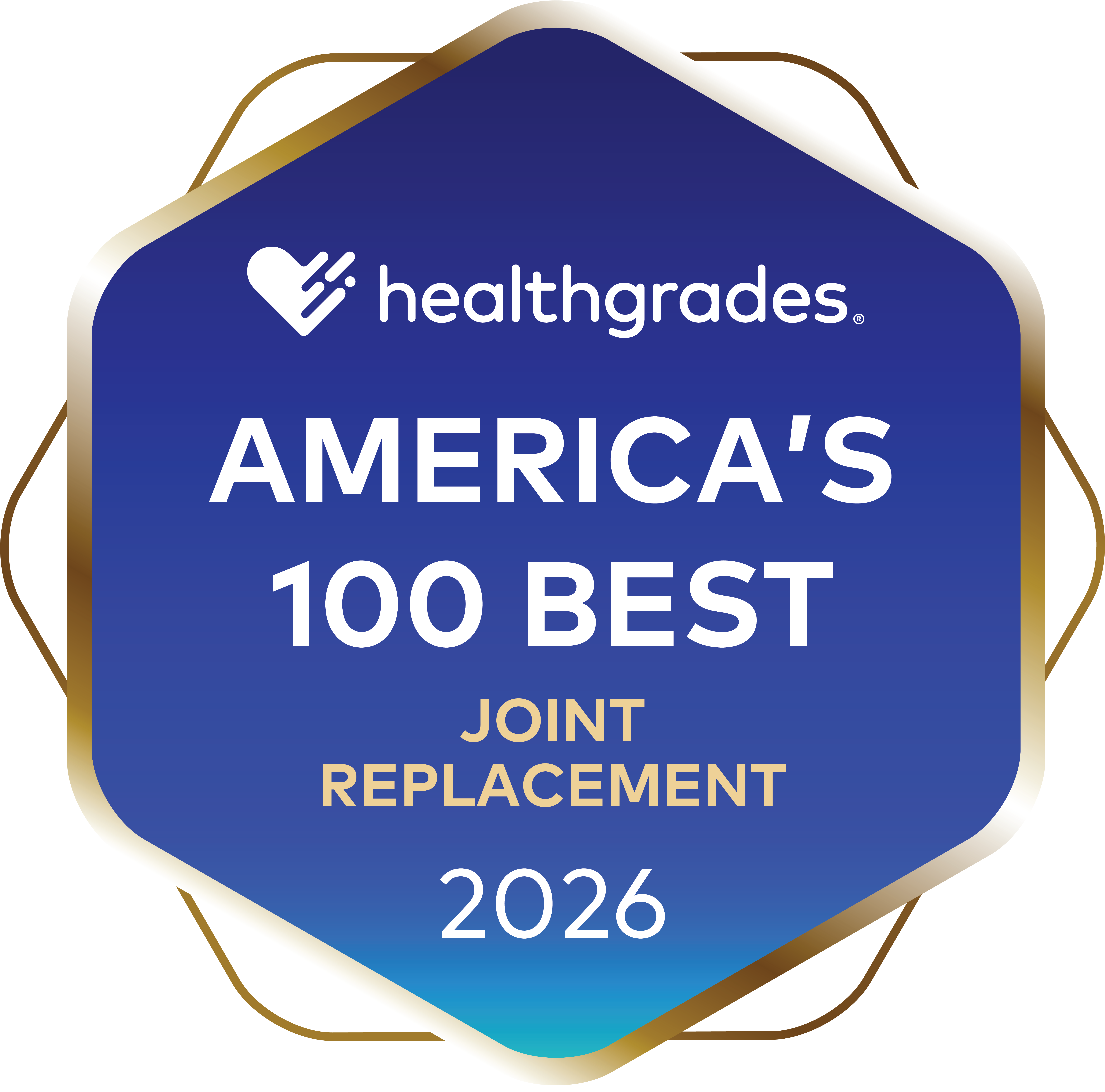 Healthgrades 2026 award for 100 Best Joint Replacement