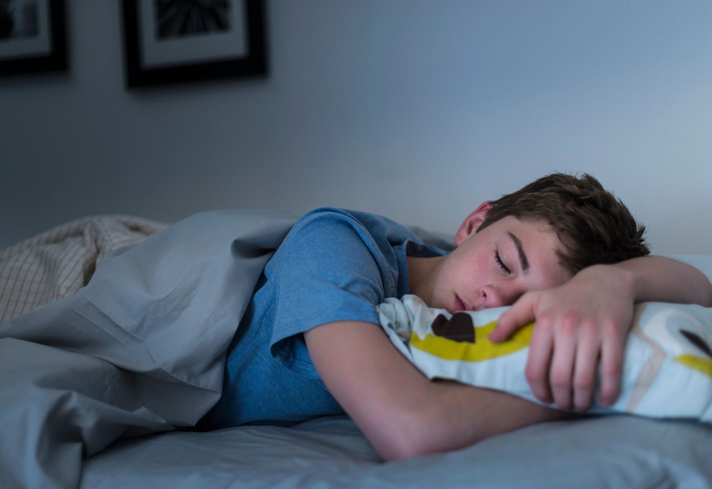 boy teenagers bed sleeping