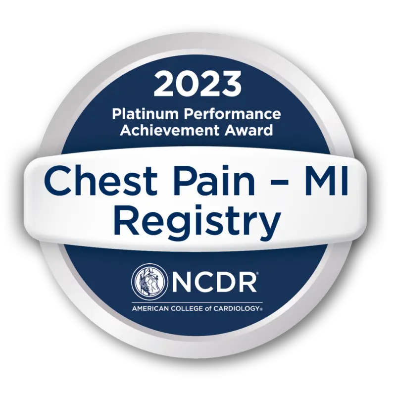 Platinum Performance Achievement Chest Pain Registry NCDR 2023