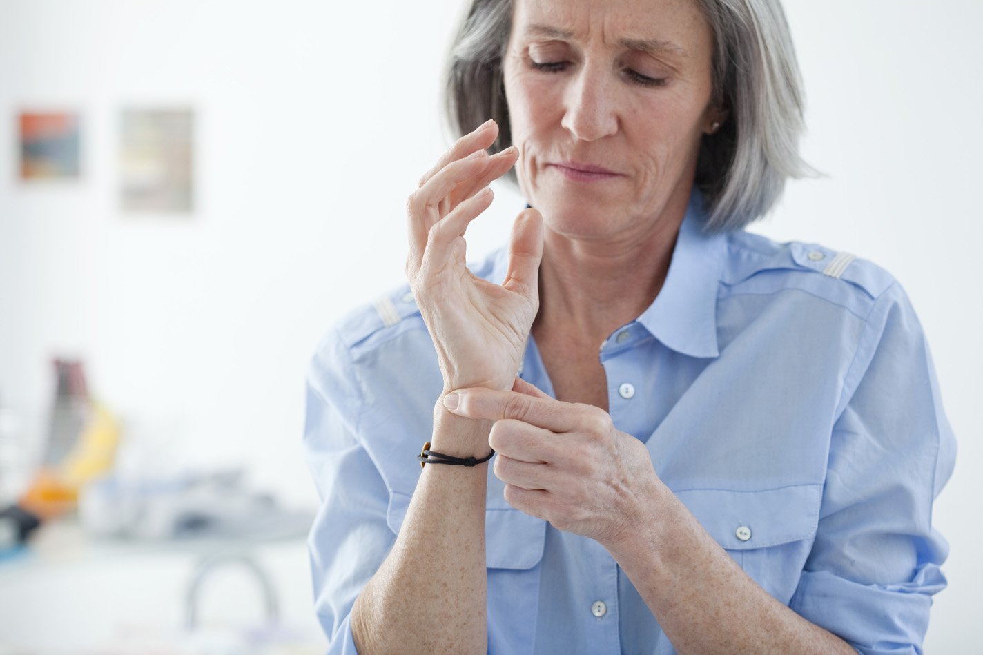 Woman with ulnar aspect wrist pain